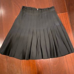 Zac posen pleated black skirt